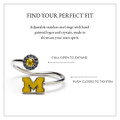 Michigan Wolverines Yellow Stainless Steel Adjustable Ring | Stone Armory | MI-UM601