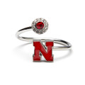 Nebraska Huskers Stainless Steel Adjustable Ring | Stone Armory | NB601