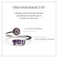 TCU Horned Frogs Stainless Steel Adjustable Ring | Stone Armory | TCU601