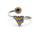West Virginia Mountaineers Stainless Steel Adjustable Ring | Stone Armory | WVU601