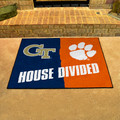 Georgia Tech Yellow Jackets / Clemson Tigers House Divided Mat | Fanmats | 18677