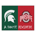 Michigan State Spartans / Ohio State Buckeyes House Divided Mat | Fanmats | 22316