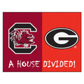 South Carolina Gamecocks / Georgia Bulldogs House Divided Mat | Fanmats | 18681