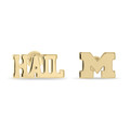 Michigan Wolverines Mix 'n Match Gold Plated Stud Earrings | Stone Armory | MI-UM313