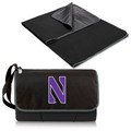 Northwestern Wildcats Outdoor Picnic Blanket and Tote - Black | Picnic Time | 820-00-175-434-0