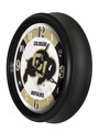 Colorado Buffaloes Indoor/Outdoor LED Wall Clock | Holland Bar Stool Co. | ODClk14BK-08ColoUn