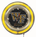 Wake Forest Demon Deacons Double Neon Wall Clock | Holland Bar Stool Co. | Clk15WakeFr