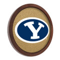 BYU Cougars: "Faux" Barrel Framed Cork Board | The Fan-Brand | NCBYUC-632-01A