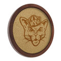 BYU Cougars: Mascot - "Faux" Barrel Framed Cork Board | The Fan-Brand | NCBYUC-632-02B