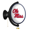 Mississippi Rebels: Original Oval Rotating Lighted Wall Sign - White | The Fan-Brand | NCMISS-125-01B