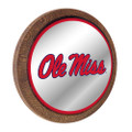 Mississippi Rebels: Mirrored Barrel Top Mirrored Wall Sign - Red Edge | The Fan-Brand | NCMISS-245-01B