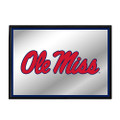 Mississippi Rebels: Framed Mirrored Wall Sign - Blue Edge | The Fan-Brand | NCMISS-265-01A