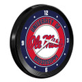 Mississippi Rebels: Ribbed Frame Wall Clock - Black | The Fan-Brand | NCMISS-530-01A