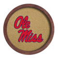 Mississippi Rebels: "Faux" Barrel Framed Cork Board - Color Logo | The Fan-Brand | NCMISS-632-01A