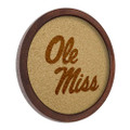 Mississippi Rebels: "Faux" Barrel Framed Cork Board - Monochrome Logo | The Fan-Brand | NCMISS-632-01B