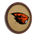 Oregon State Beavers: "Faux" Barrel Framed Cork Board - Color Logo | The Fan-Brand | NCORST-632-01A
