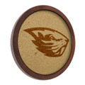 Oregon State Beavers: "Faux" Barrel Framed Cork Board - Monochrome Logo | The Fan-Brand | NCORST-632-01B