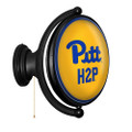 Pittsburgh Panthers: Original Oval Rotating Lighted Wall Sign - Gold | The Fan-Brand | NCPITT-125-01B