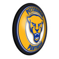 Pittsburgh Panthers: Mascot - Round Slimline Lighted Wall Sign | The Fan-Brand | NCPITT-130-02