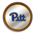 Pittsburgh Panthers: "Faux" Barrel Top Mirrored Wall Sign - Gold Edge | The Fan-Brand | NCPITT-245-01B