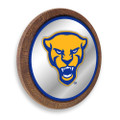 Pittsburgh Panthers: Mascot - "Faux" Barrel Top Mirrored Wall Sign - Royal Edge | The Fan-Brand | NCPITT-245-02A