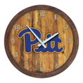 Pittsburgh Panthers: Faux Barrel Top Wall Clock | The Fan-Brand | NCPITT-560-01