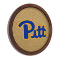 Pittsburgh Panthers: "Faux" Barrel Framed Cork Board - Color Logo | The Fan-Brand | NCPITT-632-01A