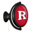 Rutgers Scarlet Knights: Original Oval Rotating Lighted Wall Sign - Scarlet | The Fan-Brand | NCRTGR-125-01A