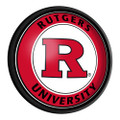 Rutgers Scarlet Knights: Round Slimline Lighted Wall Sign | The Fan-Brand | NCRTGR-130-01