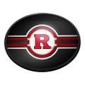 Rutgers Scarlet Knights: Oval Slimline Lighted Wall Sign - Black | The Fan-Brand | NCRTGR-140-01A
