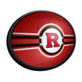 Rutgers Scarlet Knights: Oval Slimline Lighted Wall Sign - Scarlet | The Fan-Brand | NCRTGR-140-01B