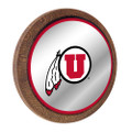 Utah Utes: Mirrored Barrel Top Mirrored Wall Sign | The Fan-Brand | NCUTAH-245-01