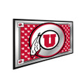 Utah Utes: Framed Mirrored Wall Sign - Red Background | The Fan-Brand | NCUTAH-265-02B
