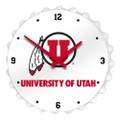 Utah Utes: Bottle Cap Wall Clock | The Fan-Brand | NCUTAH-540-01