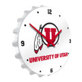 Utah Utes: Bottle Cap Wall Clock | The Fan-Brand | NCUTAH-540-01