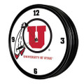 Utah Utes: Retro Lighted Wall Clock | The Fan-Brand | NCUTAH-550-01