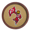 Utah Utes: Mascot - "Faux" Barrel Framed Cork Board - Color Logo | The Fan-Brand | NCUTAH-632-02A