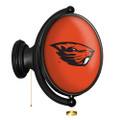 Oregon State Beavers: Original Oval Rotating Lighted Wall Sign - Orange | The Fan-Brand | NCORST-125-01A