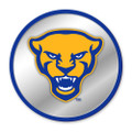 Pittsburgh Panthers: Mascot - Modern Disc Mirrored Wall Sign - Blue | The Fan-Brand | NCPITT-235-02A