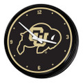 Colorado Buffaloes Retro Lighted Wall Clock - Black | The Fan-Brand | NCCOBF-550-01B