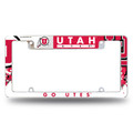 Utah Utes Primary Chrome License Plate Frame | Rico Industries | AFC530101T