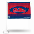 Mississippi Rebels Navy Double Sided Car Flag | Rico Industries | FG160203