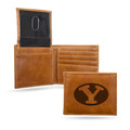 BYU Cougars Brown Laser Engraved Bill-fold Wallet | Rico Industries | LEBIL510201BR