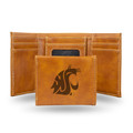 Washington State Cougars Brown Laser Engraved Tri-Fold Wallet | Rico Industries | LETRI490101BR