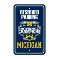 Michigan Wolverines National Champions 2023 Reserved Parking Sign | FANMATS | 42126