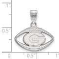 Georgia Bulldogs Sterling Silver Football Pendant | Logo Art | SS018UGA