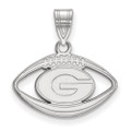 Georgia Bulldogs Sterling Silver Football Pendant | Logo Art | SS018UGA
