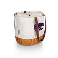 Kansas State Wildcats Coronado Canvas and Willow Basket Tote | Picnic Time | 203-00-187-254-0