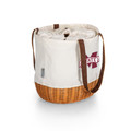 Mississippi State Bulldogs Coronado Canvas and Willow Basket Tote | Picnic Time | 203-00-187-384-0