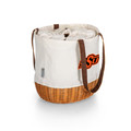 Oklahoma State Cowboys Coronado Canvas and Willow Basket Tote | Picnic Time | 203-00-187-464-0